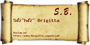 Sáhó Brigitta névjegykártya